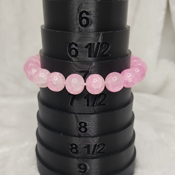 Natural Rose Quartz 8mm Beaded Stretch Bracelet Healing Crystal Stone Boho - Picture 4 of 6
